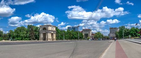 Chisinau, Moldova â 06.28.2019. Stefan cel Mare Boulevard in the center of Chisinau, capital of Moldova, on a sunny summer dayのeditorial素材