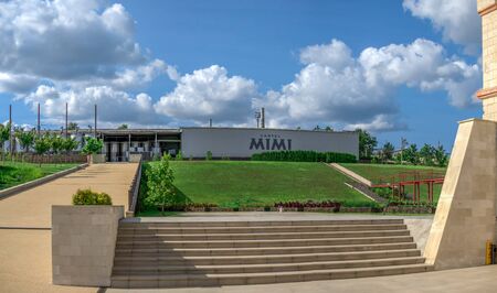 Anenii, Moldova â 06.28.2019. Castle Mimi Winery Factory and Resort in Moldova, on a sunny summer dayのeditorial素材