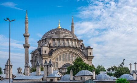 Istambul, Turkey â 07.13.2019. Nuruosmaniye Mosque on a cloudy summer morningのeditorial素材