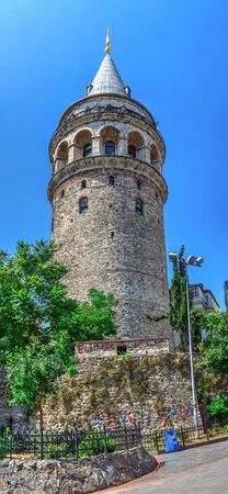 Istambul, Turkey â 07.13.2019. The Galata Tower in Istanbul on a sunny summer dayのeditorial素材