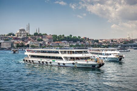 Istambul, Turkey â 07.13.2019. Water transport and ferry services in Turkey on a summer dayのeditorial素材