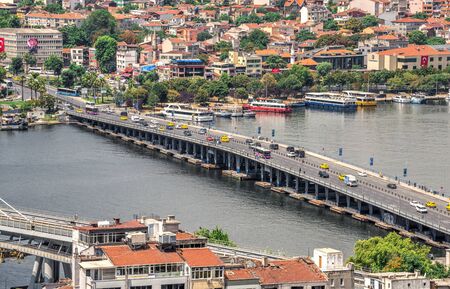 Istambul, Turkey â 07.13.2019. Top view of Ataturk Bridge in Turkey on a summer dayのeditorial素材
