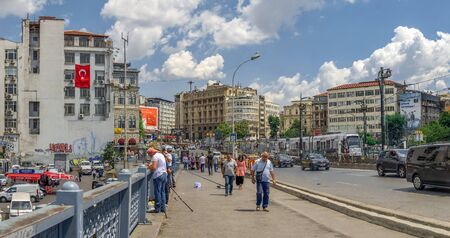 Istambul, Turkey â 07.13.2019. Galata bridge in Turkey on a sunny summer dayのeditorial素材