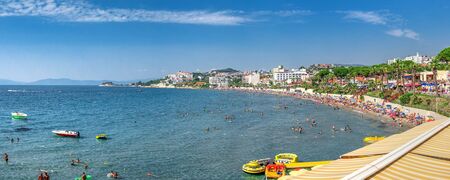 Kusadasi, Turkey â 07.16.2019. Beautiful Ladies beach in Kusadasi, Aydin province, on a sunny summer dayのeditorial素材