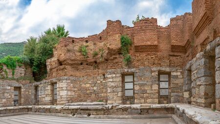 Ephesus, Turkey â 07.17.2019. Ephesus Library of Celsus in antique city on a sunny summer dayのeditorial素材