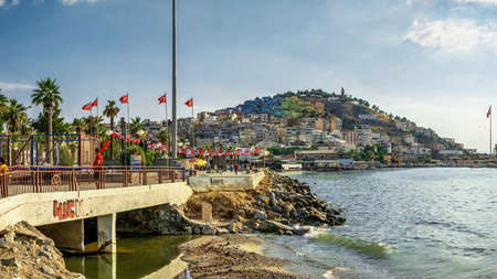 Kusadasi, Turkey â 07.18.2019.  Resort town of Kusadasi in Aydin on a sunny summer dayのeditorial素材