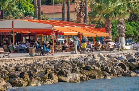 Kusadasi, Turkey â 07.18.2019.  Resort town of Kusadasi in Aydin on a sunny summer dayのeditorial素材