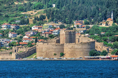 Canakkale, Turkey - 07.23.2019.  Kilitbahir castle and fortress on the west side of the Dardanelles opposite city of Canakkale in Turkey.のeditorial素材