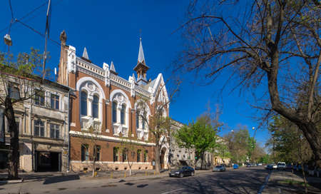 Odessa, Ukraine 28.04.2020. Evangelical Presbyterian Church in Odessa, Ukraine, on a sunny spring dayのeditorial素材