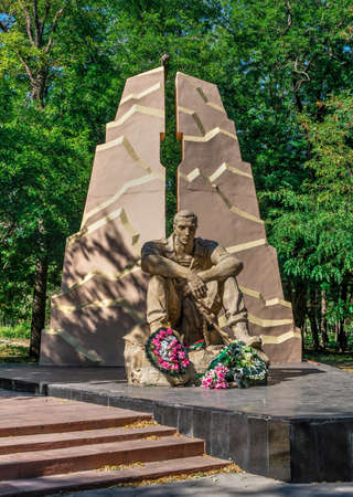 Odessa, Ukraine 09.16.2019. Monument to honours of Soviet soldiers killed in Afghanistanのeditorial素材