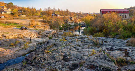 Buky, Ukraine 10.19.2019. Buky Canyon and Hirskyi Tikych river, one of the natural wonders of...