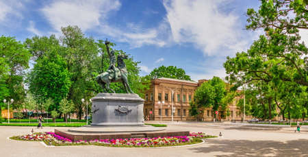 Izmail, Ukraine 06.07.2020. Monument to Alexander Suvorov, Suvorov Avenue, Izmail city in Ukraine,...