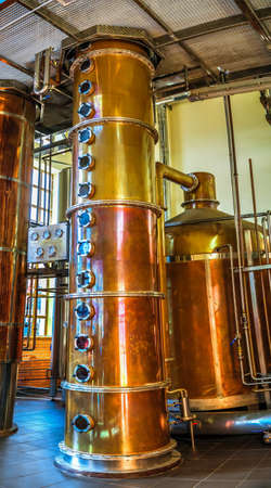 Shabo, Ukraine 09.29.2019. Modern equipment for the production of cognac in the Shabo winery, Odessa region, Ukraineのeditorial素材