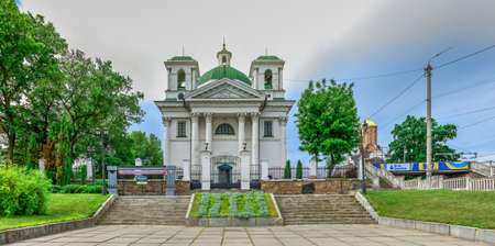 Bila Tserkva, Ukraine 06.20.2020. Church of St Ivan the Baptist in the city of Bila Tserkva, Ukraine, on a cloudy summer dayのeditorial素材