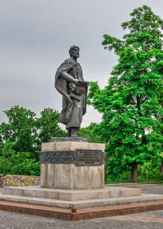 Bila Tserkva, Ukraine 06.20.2020. Monument to Yaroslav the Wise in the city of Bila Tserkva, Ukraine, on a cloudy summer dayのeditorial素材