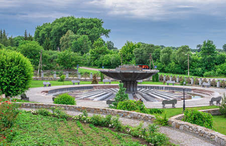 Buki, Ukraine 06.20.2020. Landscape Park and recreational complex in Buki village, Ukraine, on a cloudy summer dayのeditorial素材
