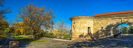 Odessa, Ukraine 11.05.2019. Khadzhibey fortress quarantine arcade in Shevchenko Park in Odessa,...