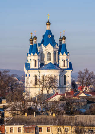 Kamianets-Podilskyi, Ukraine 07/01/2020. St. George Church in Kamianets-Podilskyi on a sunny winter morningのeditorial素材