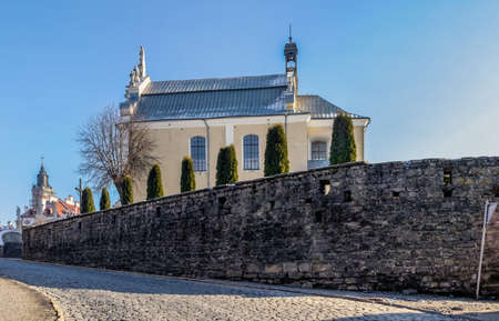 Kamianets-Podilskyi, Ukraine 07/01/2020. Castle street in the Kamianets-Podilskyi old town on a...