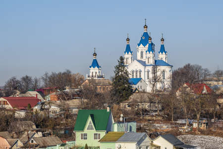 Kamianets-Podilskyi, Ukraine 07/01/2020. St. George Church in Kamianets-Podilskyi on a sunny winter morningのeditorial素材