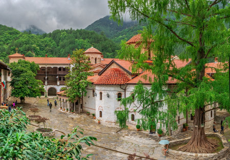 Asenovgrad, Bulgaria 07/24/2019. Bachkovo Monastery of the Dormition of the Theotokos or Assumption...