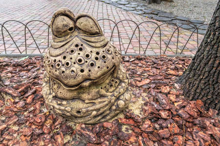 Kharkiv, Ukraine 07.15.2020. park sculpture in the Feldman's ecopark in Kharkiv, Ukraine, on a summer dayのeditorial素材