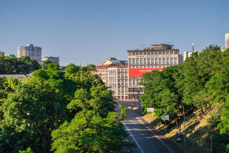 Kyiv, Ukraine 07.11. Vladimirskaya Gorka park in Kyiv, Ukraine, on a sunny summer morningのeditorial素材