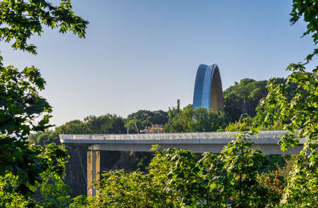 Kyiv, Ukraine 07.11. Arch of Friendship of Nations in Kyiv, Ukraine, on a sunny summer morningのeditorial素材