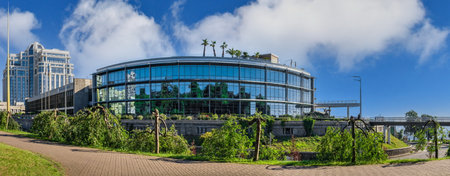 Kyiv, Ukraine 07.11. Bridge of kisses in the Park of Eternal Glory, Kyiv, Ukraine, on a sunny summer morningのeditorial素材