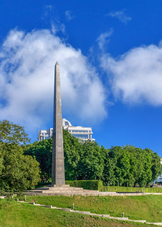 Kyiv, Ukraine 07.11. Tomb of the Unknown Soldier in the Park of Eternal Glory in Kyiv, Ukraine, on a sunny summer morningのeditorial素材