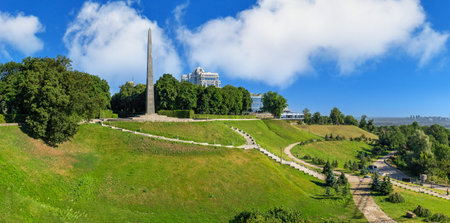 Kyiv, Ukraine 07.11. Tomb of the Unknown Soldier in the Park of Eternal Glory in Kyiv, Ukraine, on a sunny summer morningのeditorial素材