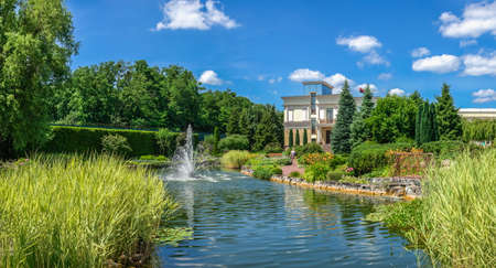 Kyiv, Ukraine 07.10. Public park near the Honka house in the Mezhyhirya Residence, Kyiv, Ukraine, on a sunny summer dayのeditorial素材
