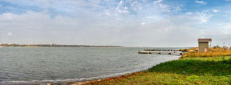 10/29/2020. Sergeevka resort in Odessa region, Ukraine, on a sunny autumn morningのeditorial素材