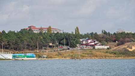 10/29/2020. Sergeevka resort in Odessa region, Ukraine, on a sunny autumn morningのeditorial素材