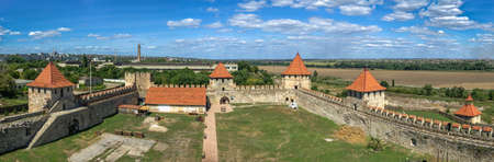 Bender, Moldova 06.09.2021. Panoramic inside view of the Tighina Fortress in Bender, Transnistria or Moldova, on a sunny summer dayのeditorial素材