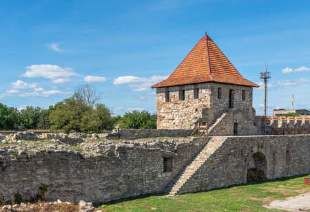 Bender, Moldova 06.09.2021. Panoramic inside view of the Tighina Fortress in Bender, Transnistria or Moldova, on a sunny summer dayのeditorial素材