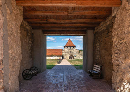 Bender, Moldova 06.09.2021. Outside view of the Tighina Fortress in Bender, Transnistria or Moldova, on a sunny summer dayのeditorial素材