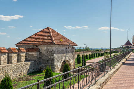Bender, Moldova 06.09.2021. Alexander Nevsky Park and Tighina Fortress in Bender, Transnistria or Moldova, on a sunny summer dayのeditorial素材