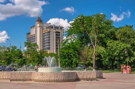 Kherson, Ukraine 12.09.2021. Dniester river embankment in Kherson, Ukraine, on a sunny summer dayのeditorial素材