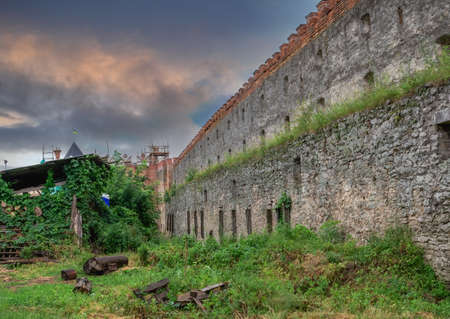 Medzhybish, Ukraine 05.07.2021. Medzhybish fortress in Podolia region of Ukraine, on a cloudy summer morningのeditorial素材