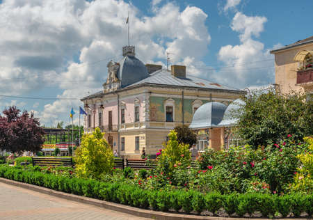 Zolochiv, Ukraine 06.07.2021. Zolochiv city council in Lviv region of Ukraine, on a sunny summer dayのeditorial素材
