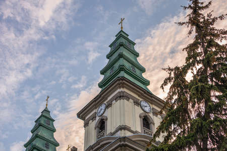 Ternopil, Ukraine 06.07.2021. Church of the Immaculate Conception of the Blessed Virgin Mary in Ternopol, Ukraine, on a summer morningのeditorial素材
