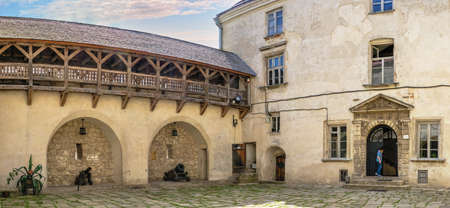 Olesko, Ukraine 06.07.2021. Olesko Castle in Lviv region of Ukraine on a sunny summer dayのeditorial素材