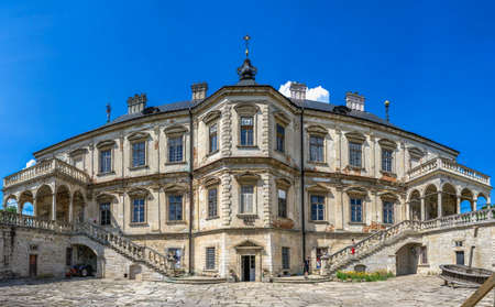 Pidhirtsi, Ukraine 06.07.2021. Pidhirtsi Castle in Lviv region of Ukraine on a sunny summer day