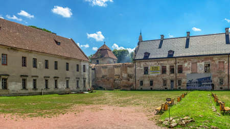 Zhovkva, Ukraine 07/08/2021. Zhovkva Castle in Lviv region of Ukraine on a sunny summer day