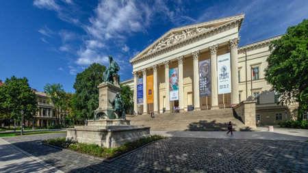 Budapest, Hungary 17.08.2021. Hungarian National Museum in Budapest on a sunny summer dayのeditorial素材