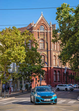 Budapest, Hungary 17.08.2021. Streets of the old town of Budapest on a sunny summer dayのeditorial素材