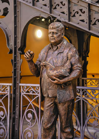 Budapest, Hungary 17.08.2021. Old historical building of the Central market in Budapest, Hungary, on a sunny summer dayのeditorial素材
