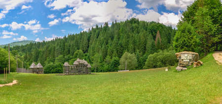 Tustan, Ukraine 09.07.2021. Old Russian cliff-side defensive complex in Tustan, Ukraine, on a summer dayのeditorial素材