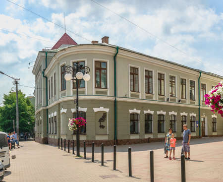 Ivano-Frankivsk, Ukraine 10.07.2021. Streets of the old town of Ivano-Frankivsk, Ukraine, on a...